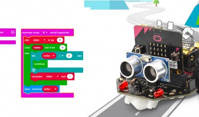 Leer robotauto Maqueen programmeren met Micro bit